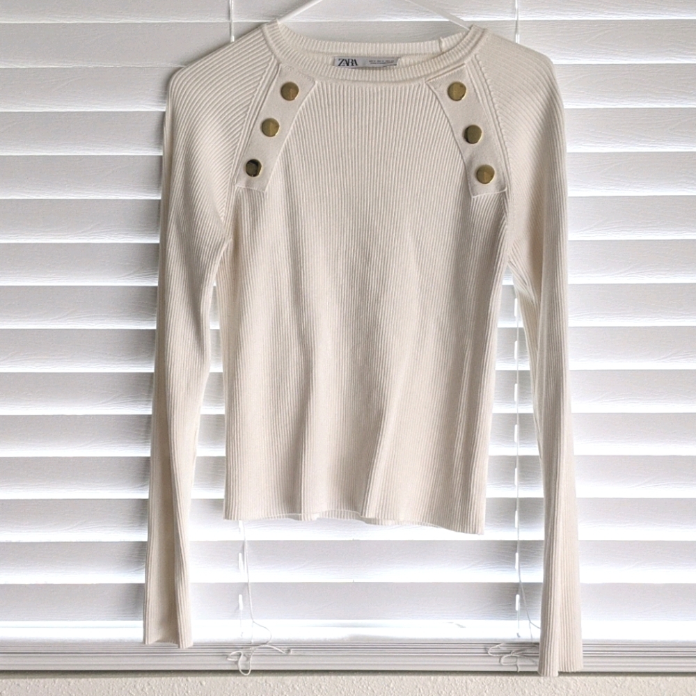 Zara Sweater with Gold Buttons
